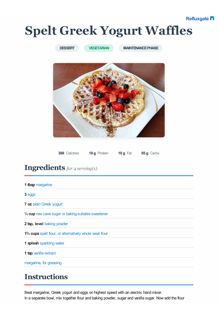 Waffles Recipe